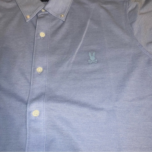 Psycho Bunny Men's Astor Long Sleeve Pima Cotton Pique Button Shirt Sz S Casual - Picture 8 of 13